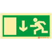 Evacuation sign, exit door