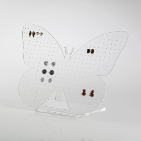 Expositor de brincos em forma de borboleta  transparente