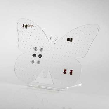 Transparent butterfly earring display