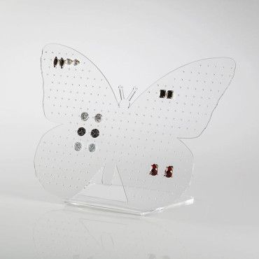Expositor de brincos em forma de borboleta  transparente