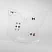 Earrings display in the form of a transparent butterfly