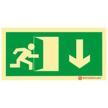 Sinalética Fotoluminescente|Saída de Emergência|Sinalização Segurança porta traz