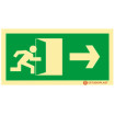Emergency exit exit to the right