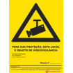 Sign for places under video surveillance, catering or beverage establishments