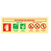 Extinguishing agent sign Foam