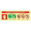 Sign of aqueous solution fire extinguisher F