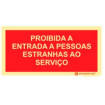 Prohibition sign, entry to people outside the service is prohibited