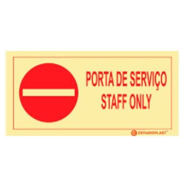 Photoluminescent Signage|Emergency Exit|Prohibition Signage|Service Door Sign, Staff Only