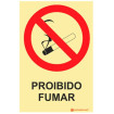 Sinal de proibição, Proibido Fumar com descrição