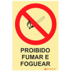 Prohibition sign, No Smoking and No Making Fires