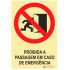 Photoluminescent Signage|Emergency Exit|Prohibition Signage | Passage prohibited in case of emergency