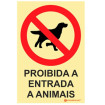 Prohibition sign, No passage Animals are not allowed to enter