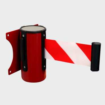 Wall barrier with retractable strap |Delimitation barrier|Safety bollards with tape|Metal barriers|Retractable bays