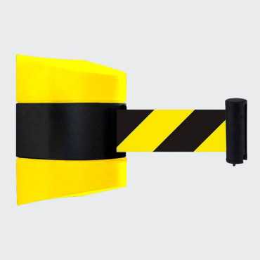 Wall barrier with retractable strap |Delimitation barrier|Safety bollards with tape|Metal barriers|Retractable bays