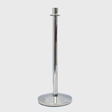 Chrome Boundary Post - Flat Top