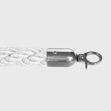 White intertwined rope - chrome