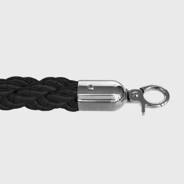 Black intertwined rope - chrome