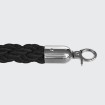 Black braided cord - chrome