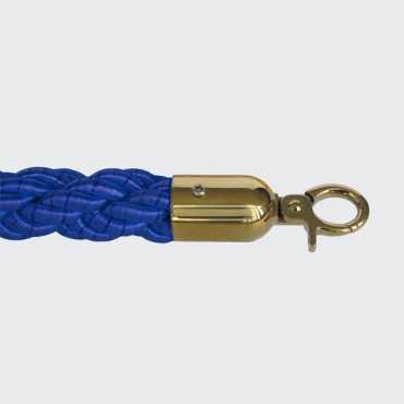 Corda entrelaçada azul - dourado
