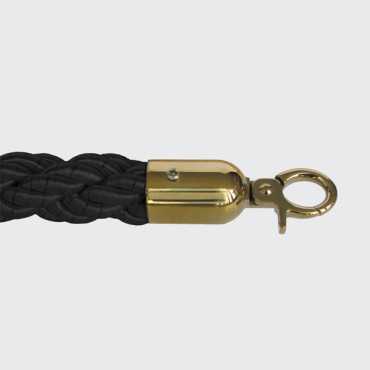 Black intertwined rope - gold