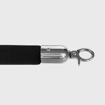 Black smooth rope - chrome