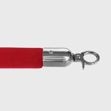 Red smooth rope - chrome