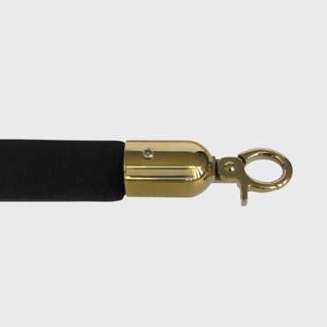 Plain black rope - gold