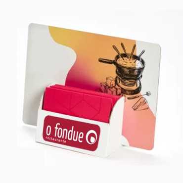 Expositor Pocket A4 menu mesa balcao flyers postais cartoes