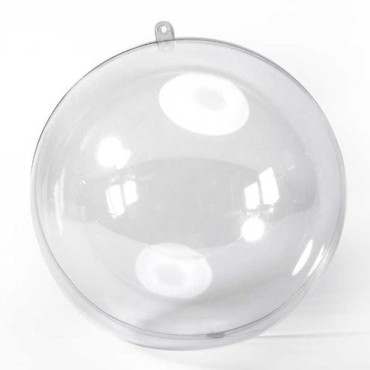 Bola Esfera Transparente de Plástico  para Decoração para colocar fotos Enfeites p/ árvore de Natal