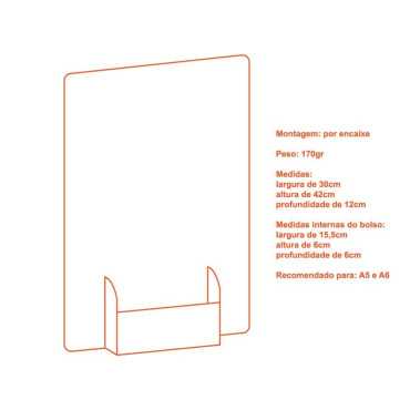 Expositor Pocket A3 vertical - 5 unidades