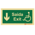 Exit Sign for people with disabilities or reduced mobility