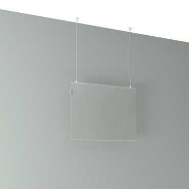 suspended acrylic | steel cable system | real estate windows | real estate exchanges | hanging bag