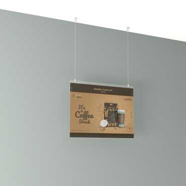 suspended acrylic | steel cable system | real estate windows | real estate exchanges | hanging bag