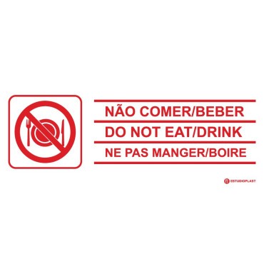 Sinal - Não Comer/Beber