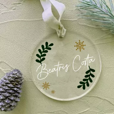 Acrylic Christmas tree ball - Personalized with name | ornaments