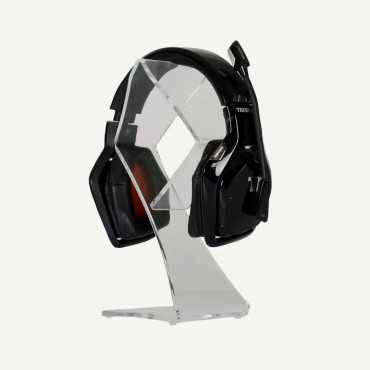 Suporte de fone de ouvido acrílico transparente