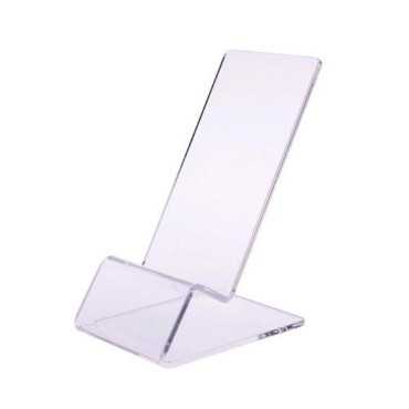 L-shaped cell phone holder, cell phone holder, acrylic holder, desktop holder, smartphone holder