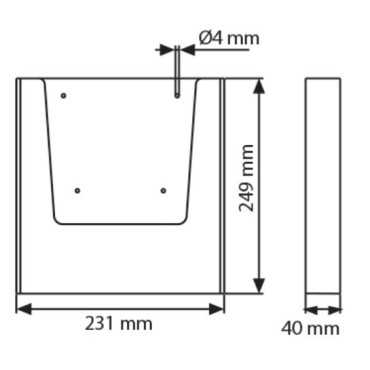 porta folheto A4 em acrilico para parede|Suporte para flyers de parede