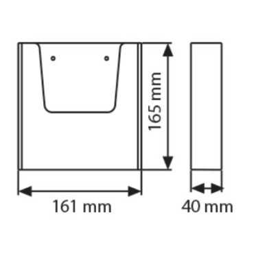 Porta Folhetos A5 acrilico para parede|Suporte para flyers de parede