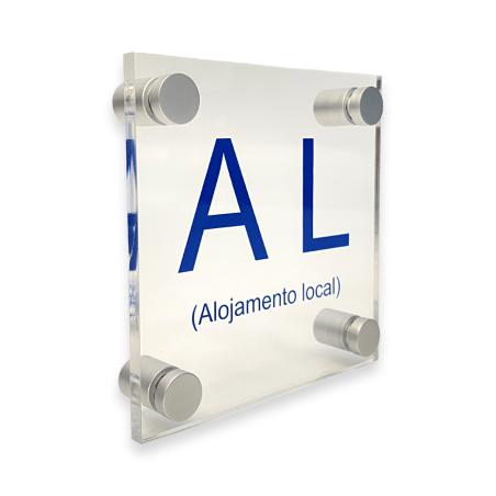 Placa AL|Placa identificativa dos estabelecimentos de alojamento local|Placa de Alojamento Local 10*10