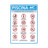 placa | sinalética | piscina | regras | placa informativa