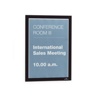 DURAFRAME A4|Magnetic frame|Document display|Double-sided signage|Reusable frame for glass