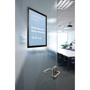 DURAFRAME A4|Magnetic frame|Document display|Double-sided signage|Reusable frame for glass