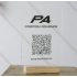 Wooden base with QR code