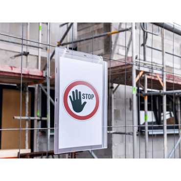 Magnetic water-resistant bag with A4 clamps|Display solutions for glass