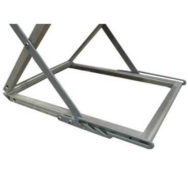 Aluminum leaflet holder with 6 acrylic Z trays | catalog holder