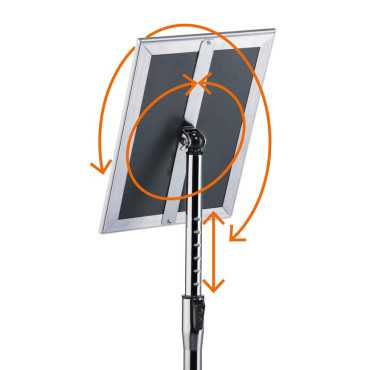 Floor-standing Infostand with A4 aluminum snap frame