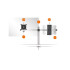 PRO monitor stand for 1 screen and 1 tablet, desk clamp