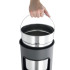 17L round metallic trash bin with ashtray
