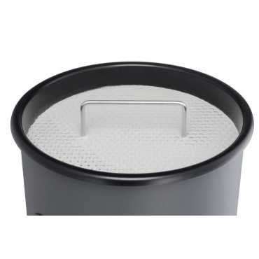 17L round metallic trash bin with ashtray